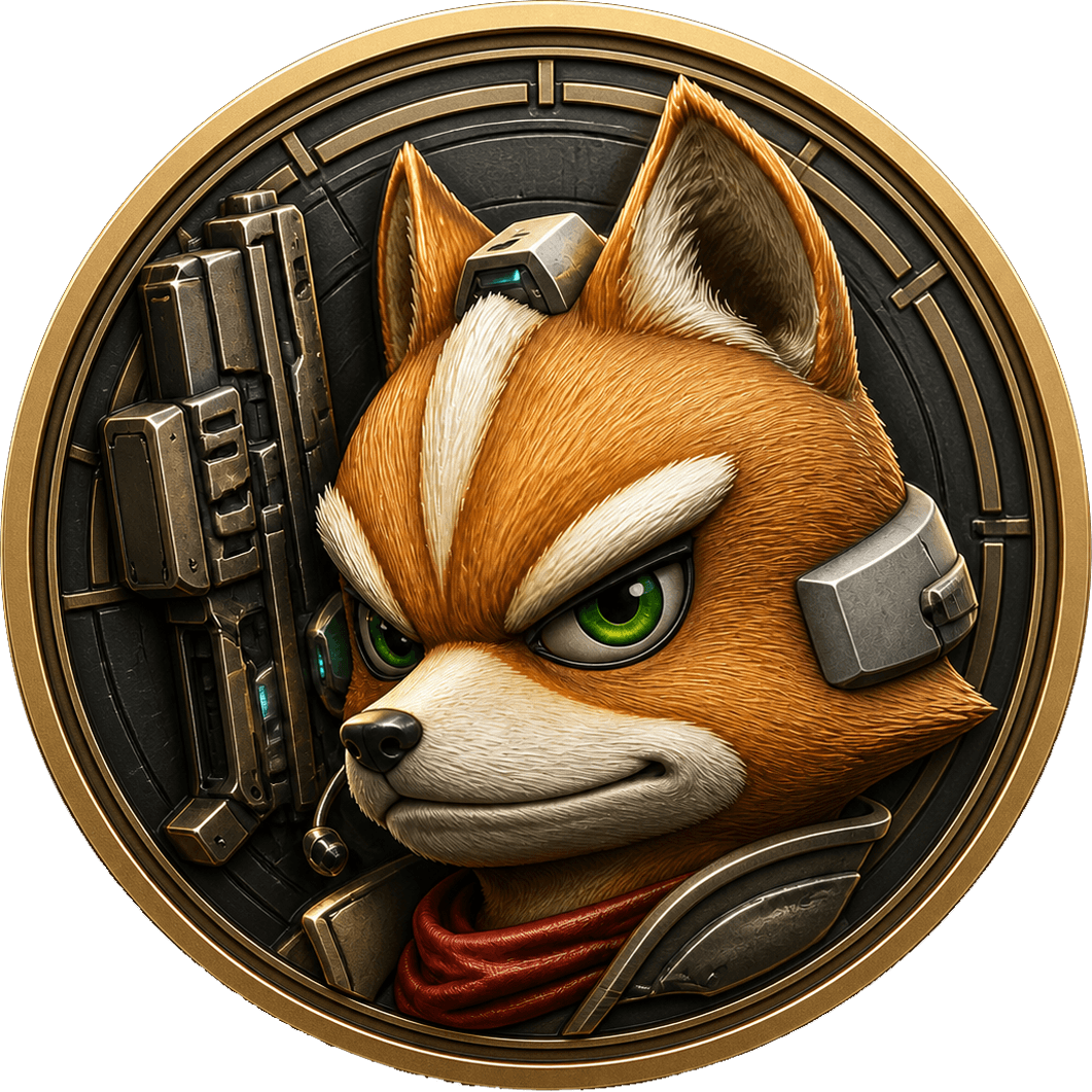 STARFOX fox pilot coin